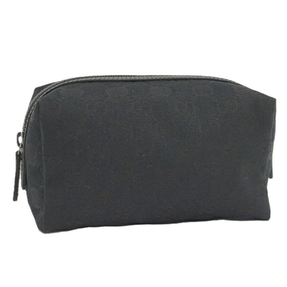Gucci Pouch Clutch Cosmetic Makeup GG Canvas Black